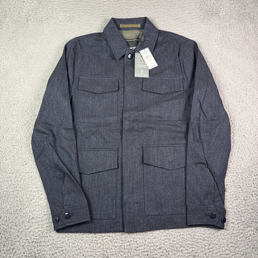 Todd Snyder Military Shirt Jacket Mens XS Navy Blue Pockets MSRP $398 NEW
